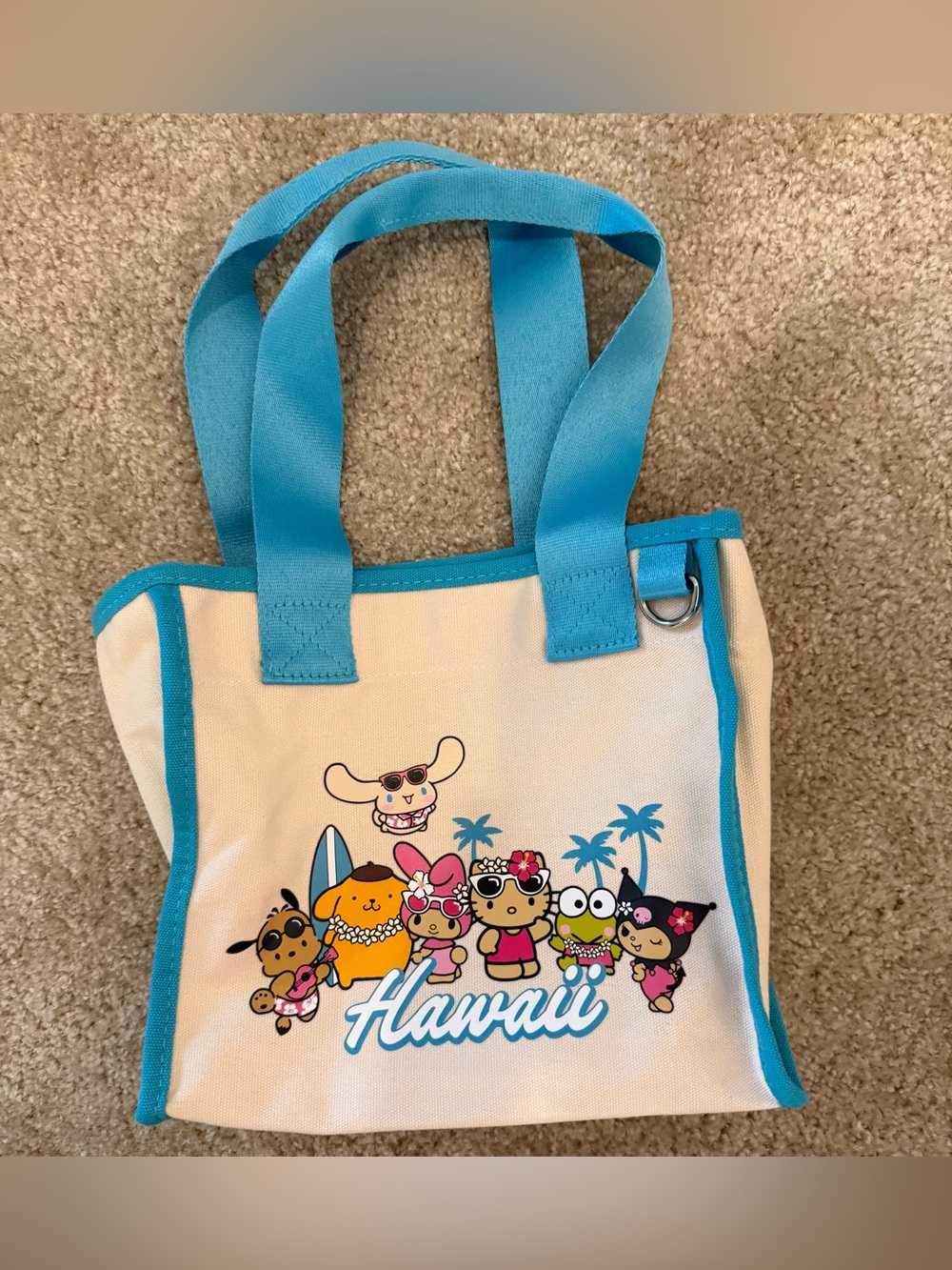 Sanrio official collectible hello kitty mini tote bag from Hawaii